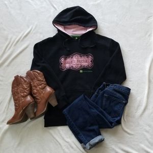 John Deere Black Hoodie